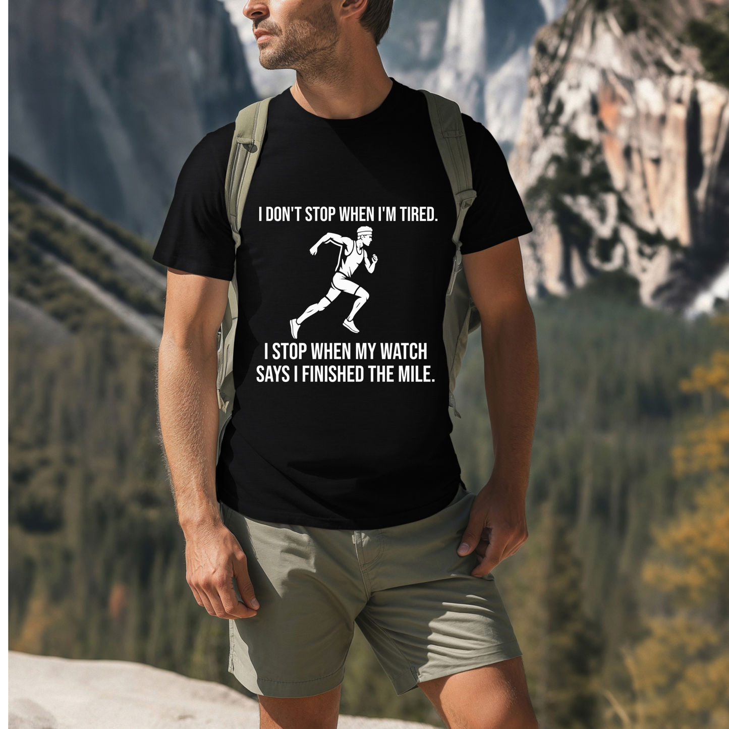 I Stop When My Watch Says I Finished | Funny Running Shirt | Marathon Training Tee | Gift for Runners