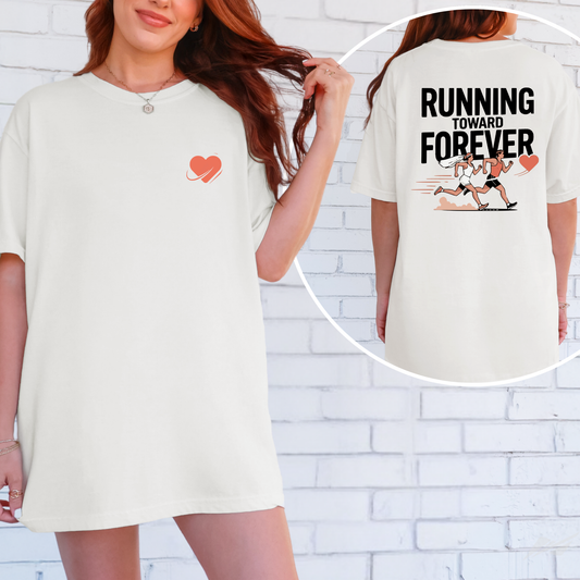 Running Toward Forever | Bride Running Shirt | Bridal Shower Gift | Couples Marathon Tee