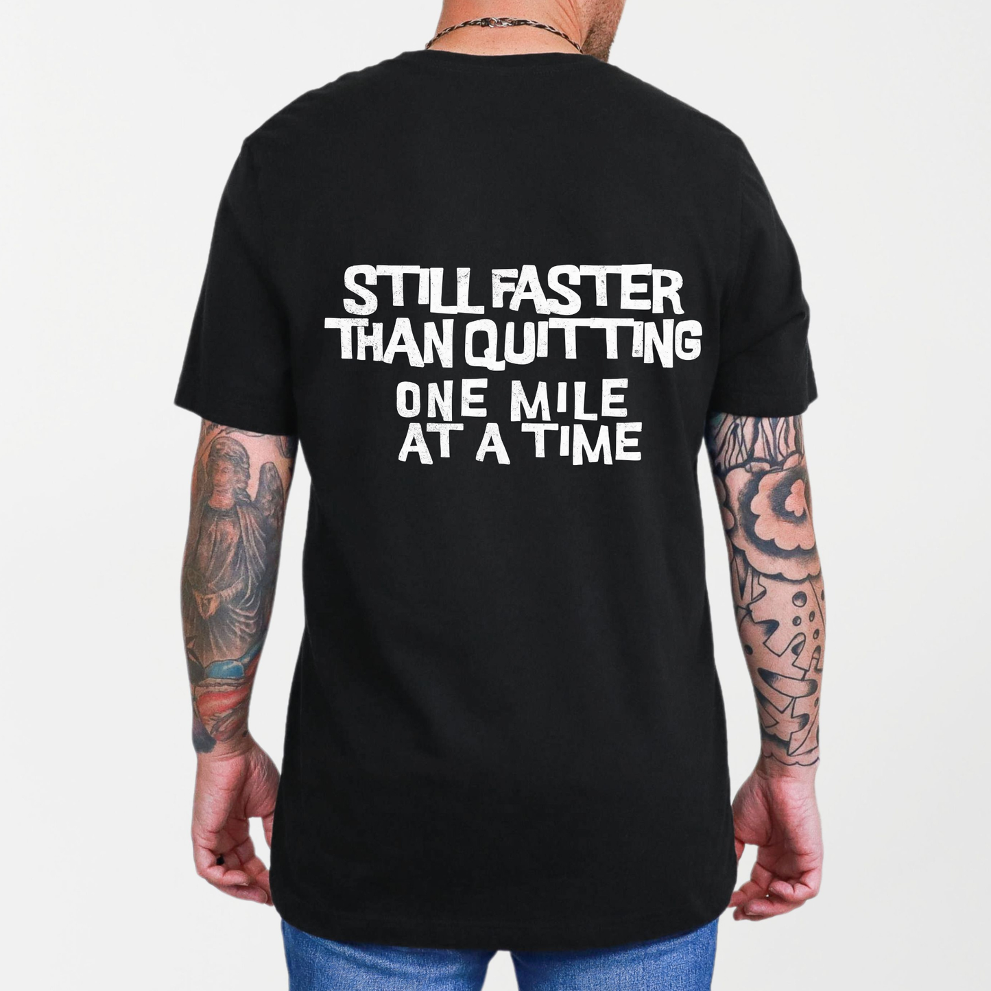 Still Faster Than Quitting | Funny Slow Runner Shirt | Turtle Graphic Tee | Marathon Training Gift
