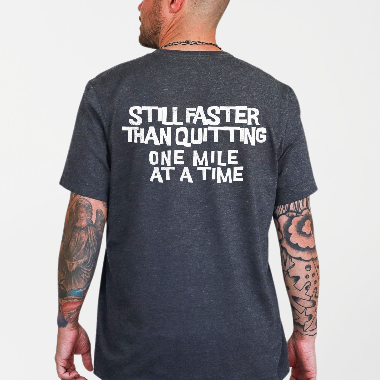 Still Faster Than Quitting | Funny Slow Runner Shirt | Turtle Graphic Tee | Marathon Training Gift