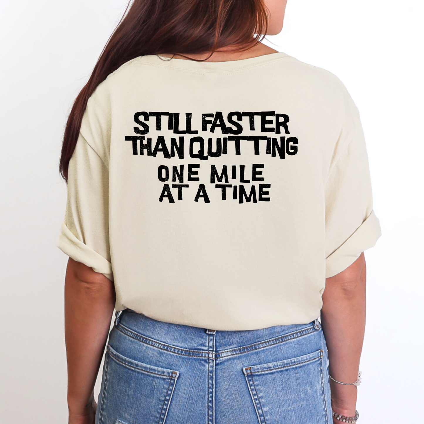 Still Faster Than Quitting | Funny Slow Runner Shirt | Turtle Graphic Tee | Marathon Training Gift