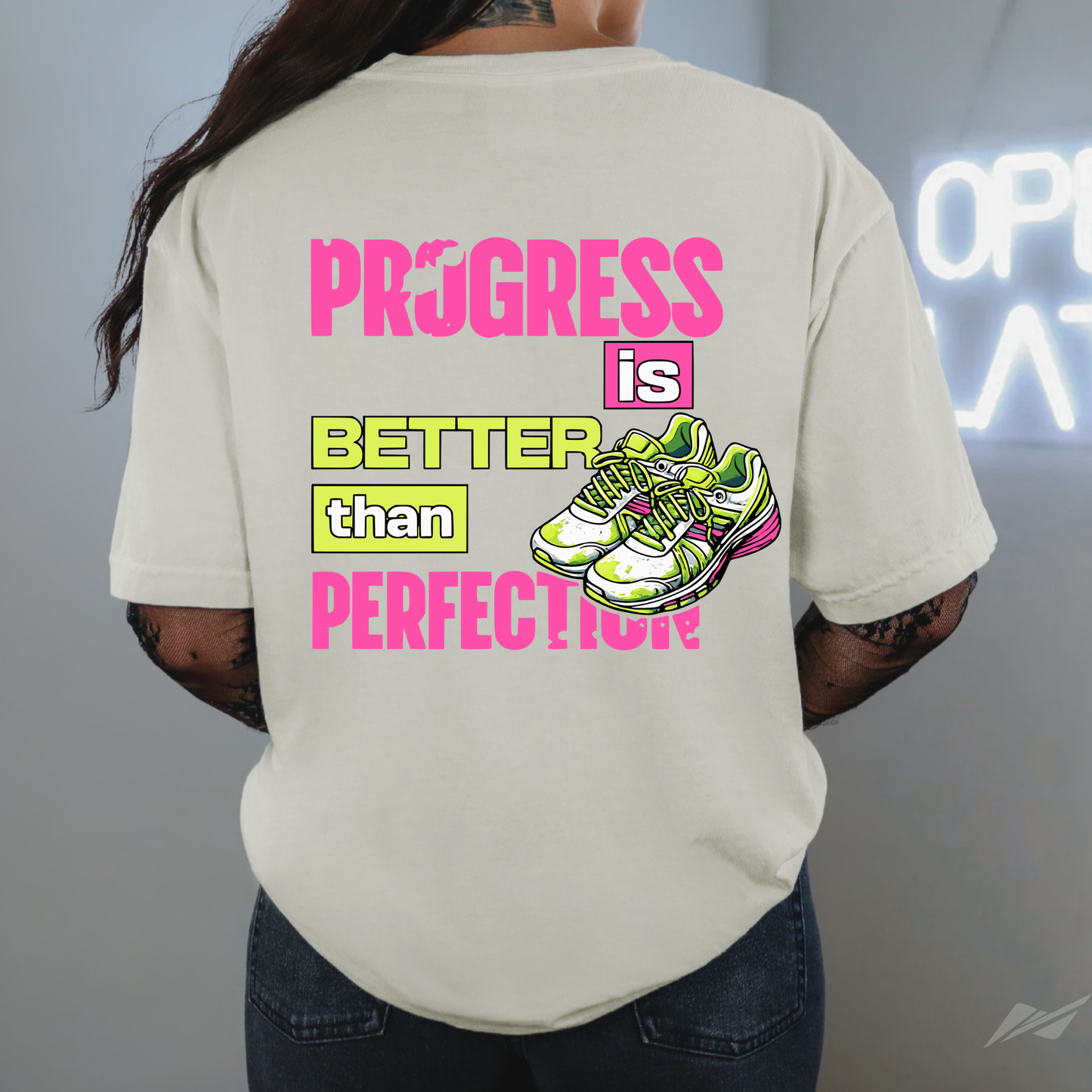 Progress Over Perfection | Runner Motivation Tee | Gym Workout Shirt | Vintage Graphic | Fitness Gift