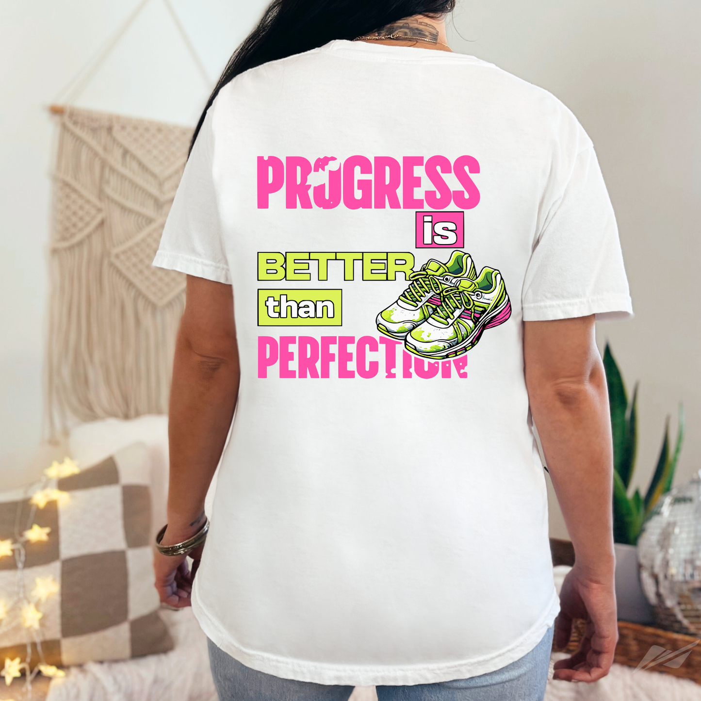 Progress Over Perfection | Runner Motivation Tee | Gym Workout Shirt | Vintage Graphic | Fitness Gift