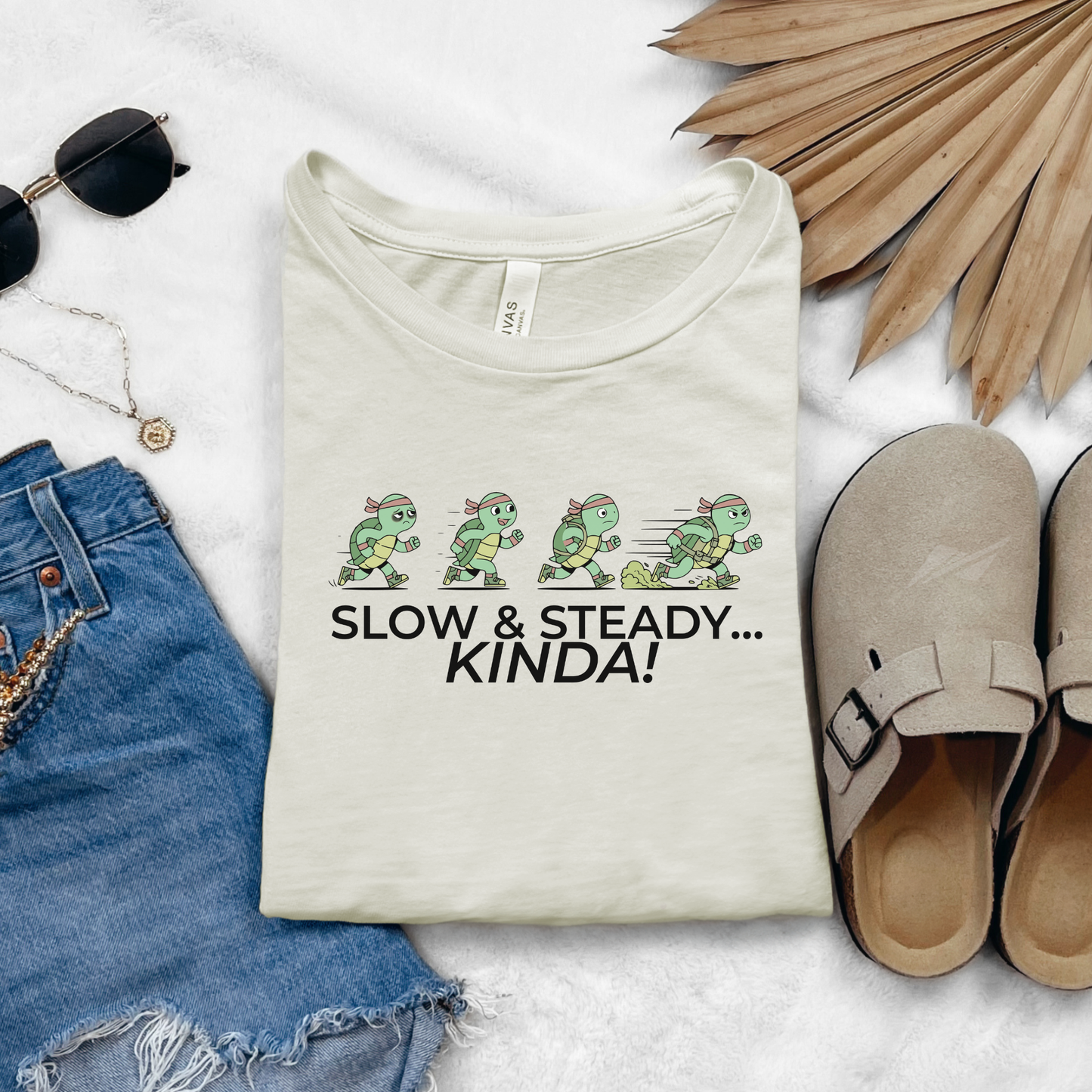 Slow and Steady Kinda | Funny Turtle Running Shirt | Marathon Training Tee