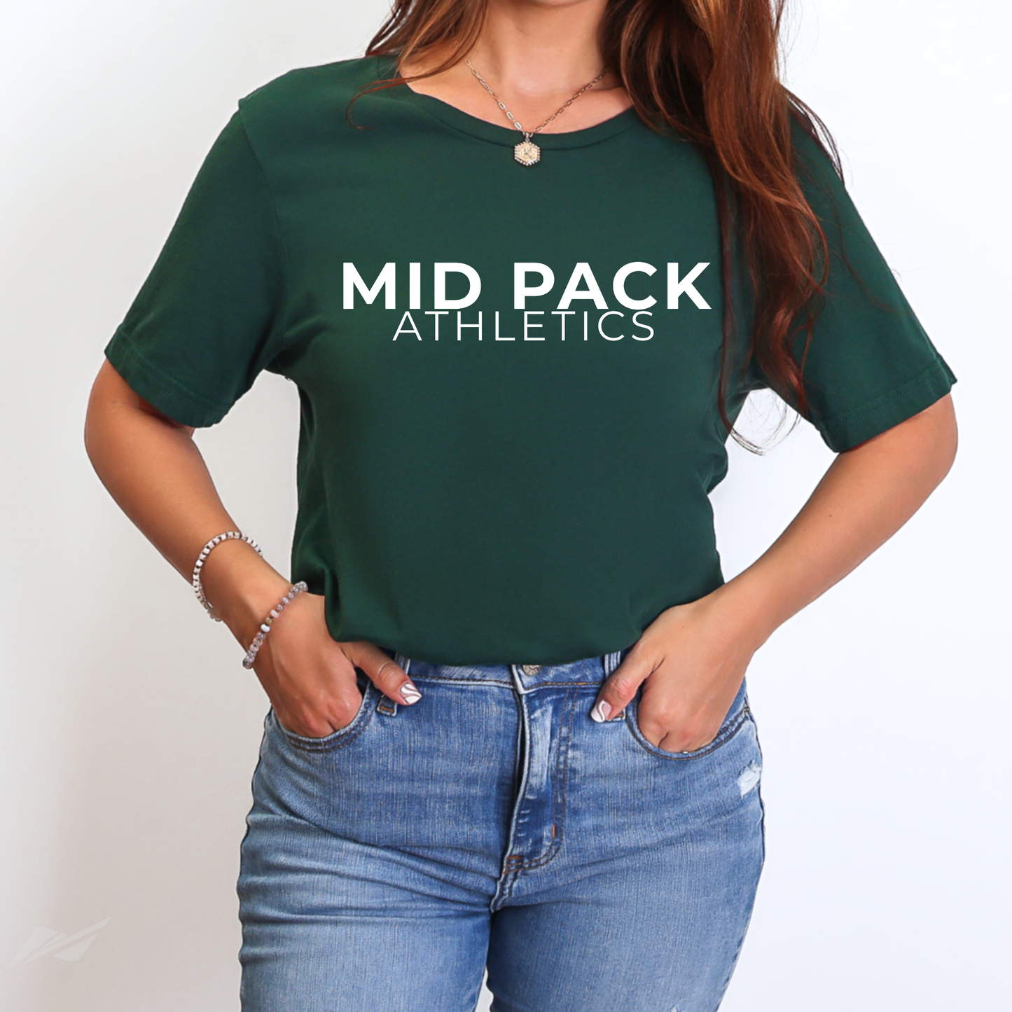 Mid Pack Athletics Logo Tee | Unisex Running Shirt | Runner Gift | Mid Pack Mentality Apparel