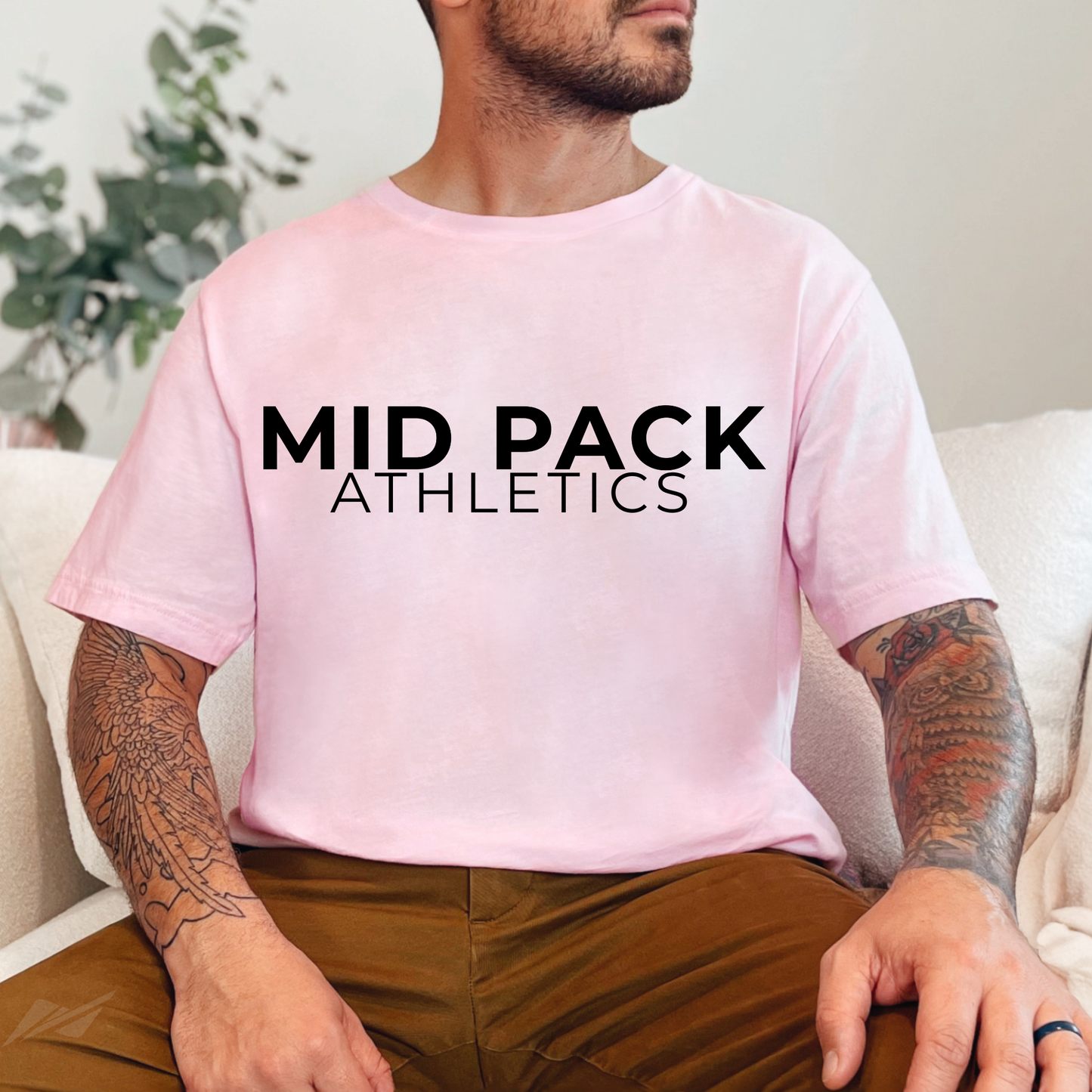 Mid Pack Athletics Logo Tee | Unisex Running Shirt | Runner Gift | Mid Pack Mentality Apparel
