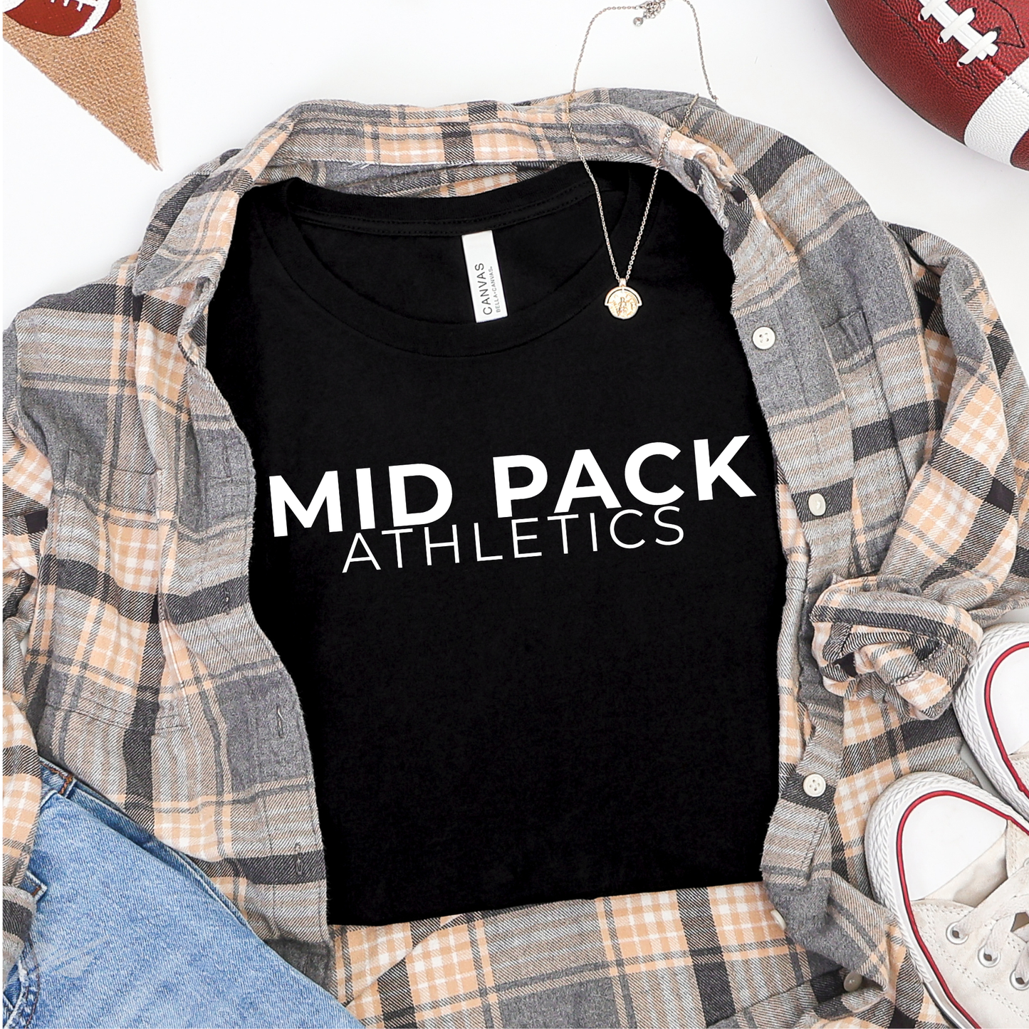 Mid Pack Athletics Logo Tee | Unisex Running Shirt | Runner Gift | Mid Pack Mentality Apparel