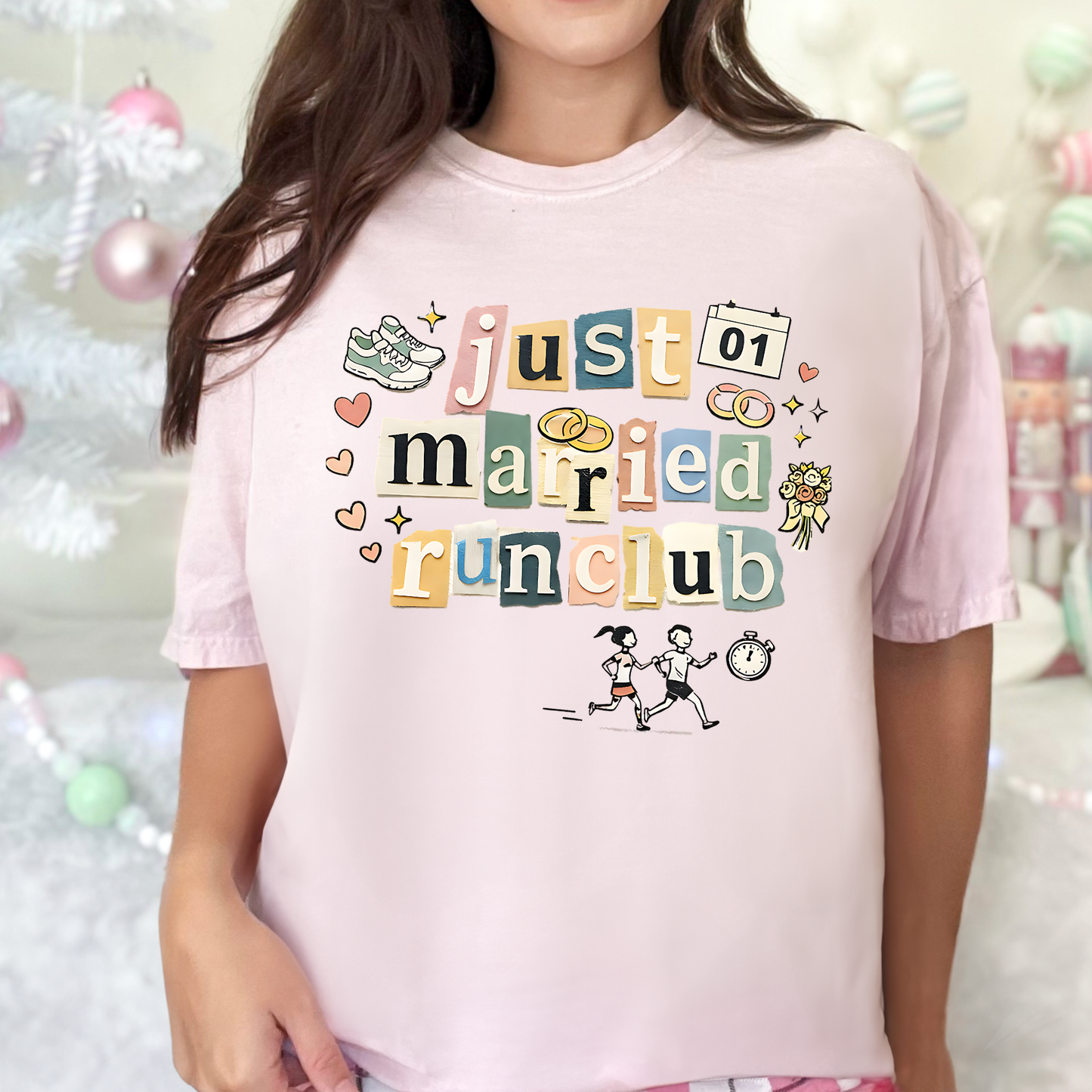 Just Married Run Club | Bride Running Shirt | Newlywed Runner Tee | Wedding Gift for Runners