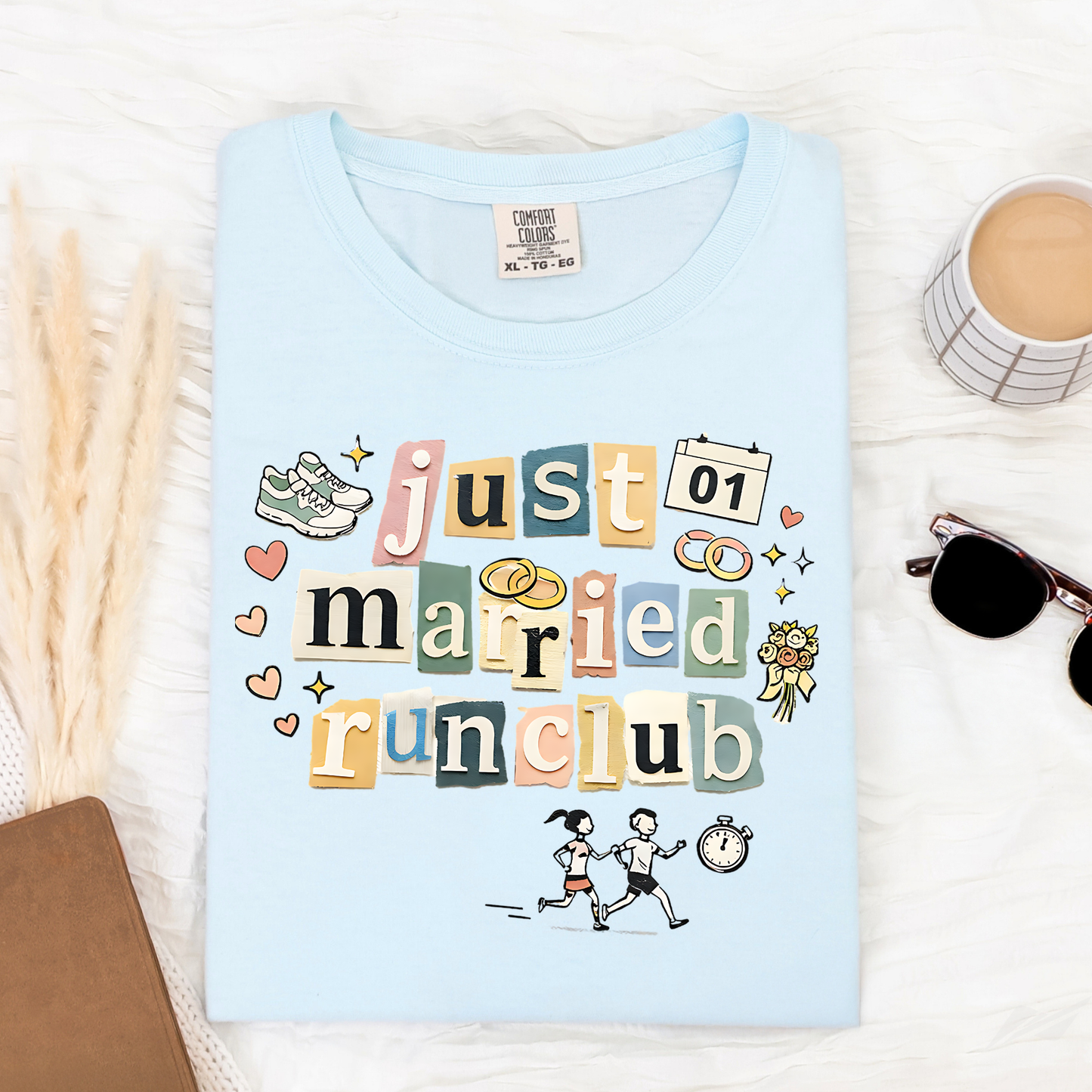 Just Married Run Club | Bride Running Shirt | Newlywed Runner Tee | Wedding Gift for Runners