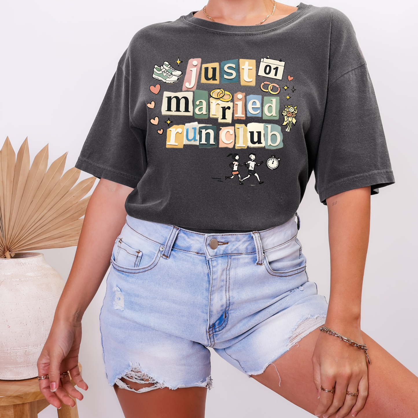 Just Married Run Club | Bride Running Shirt | Newlywed Runner Tee | Wedding Gift for Runners