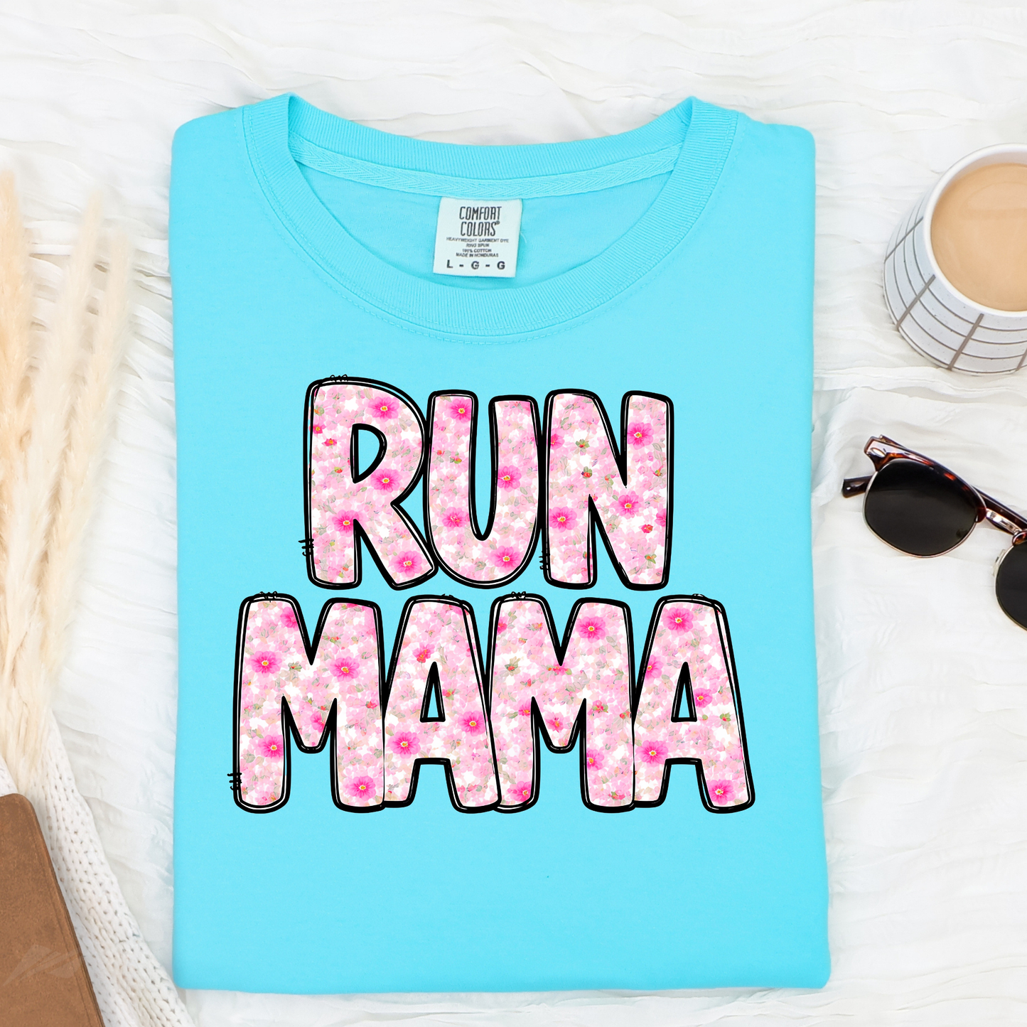 Run Mama | Floral Running Mom Shirt | Marathon Mom Gift | Mother's Day Runner Tee