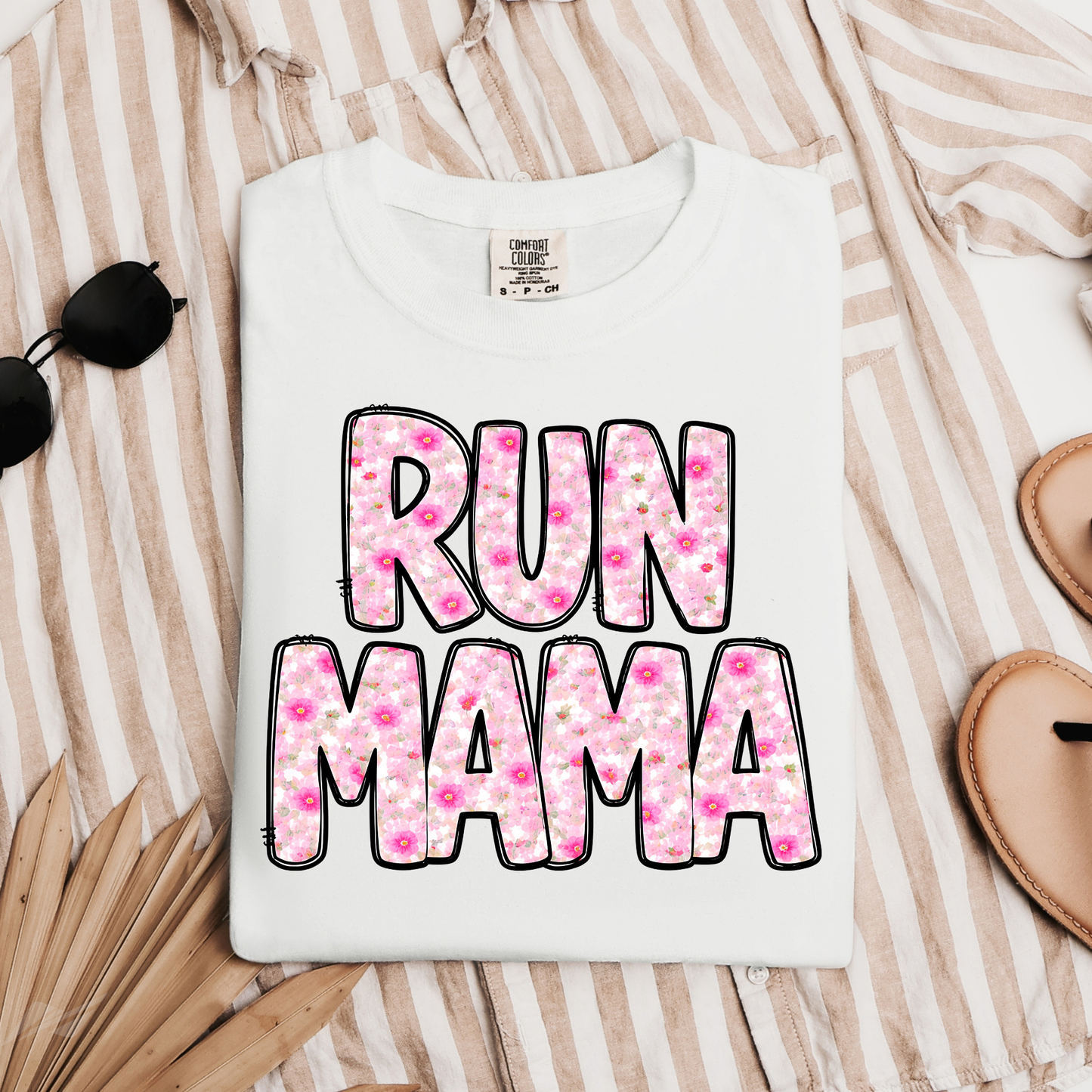 Run Mama | Floral Running Mom Shirt | Marathon Mom Gift | Mother's Day Runner Tee