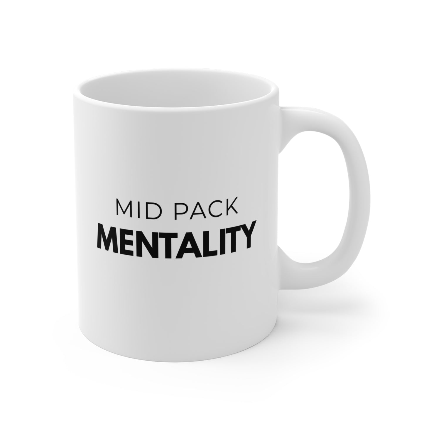 Mid Pack Mentality Coffee Mug | Runner Motivation Cup | Marathon Gift | Running Quote Ceramic Mug