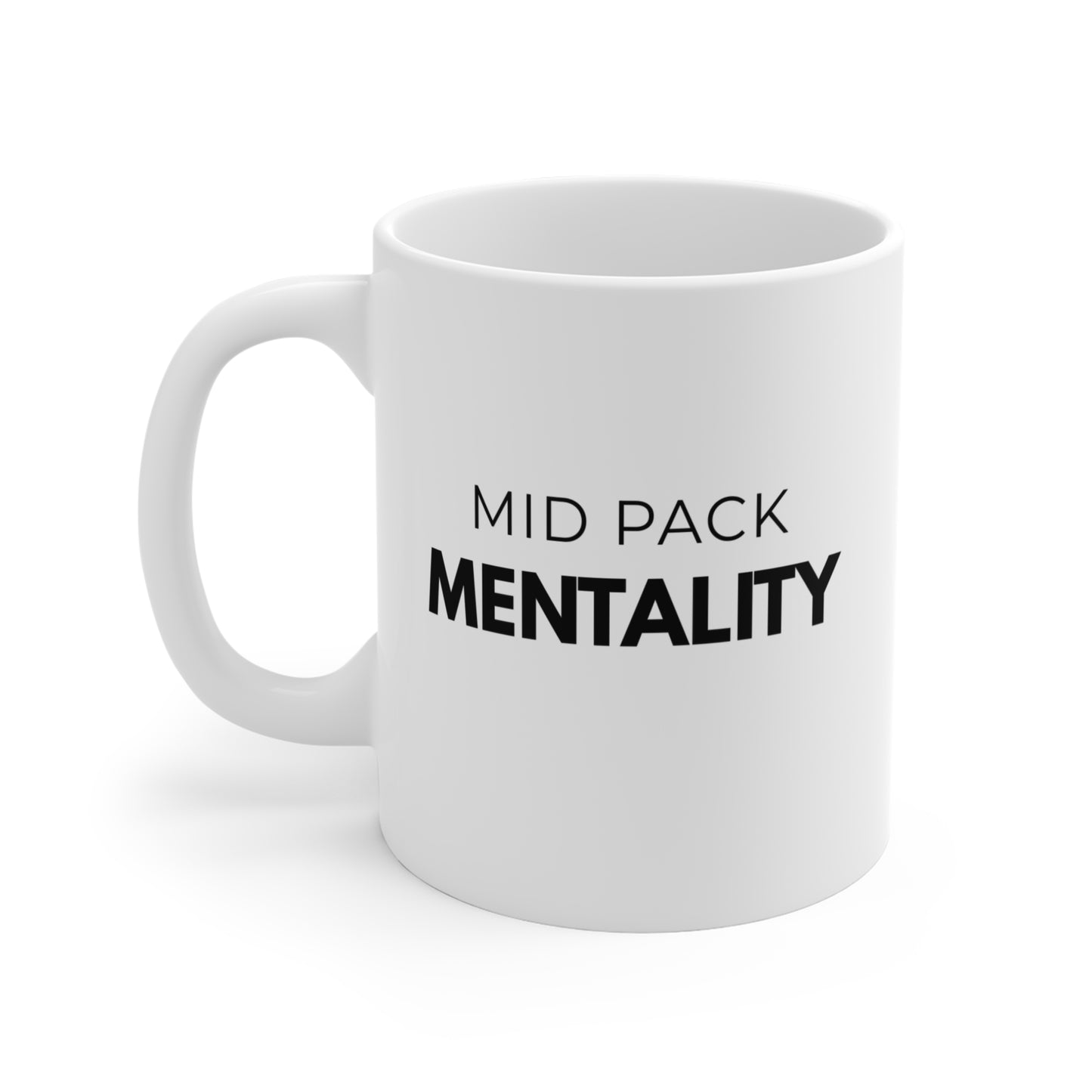 Mid Pack Mentality Coffee Mug | Runner Motivation Cup | Marathon Gift | Running Quote Ceramic Mug