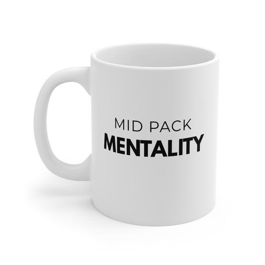 Mid Pack Mentality Coffee Motivation Mug | Gift for Runners